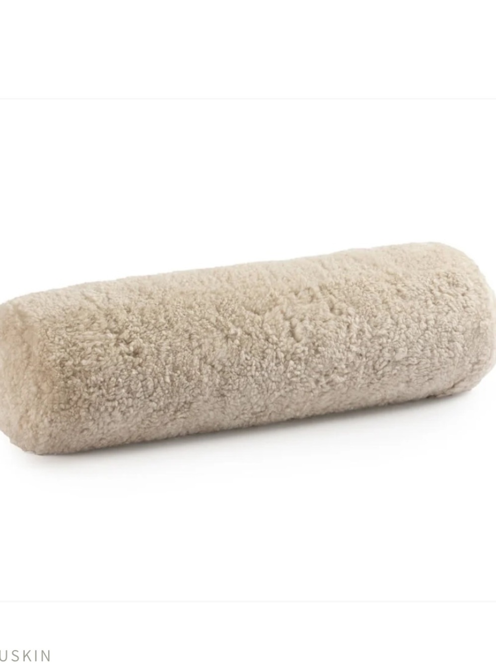 NWT FIBRE BY AUSKIN
Shorn Curly Sheepskin Bolster Cushion oatmeal